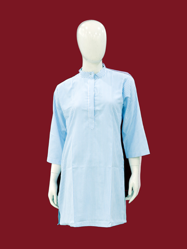 S-BLUE STRIPE KURTA FOR GIRLS